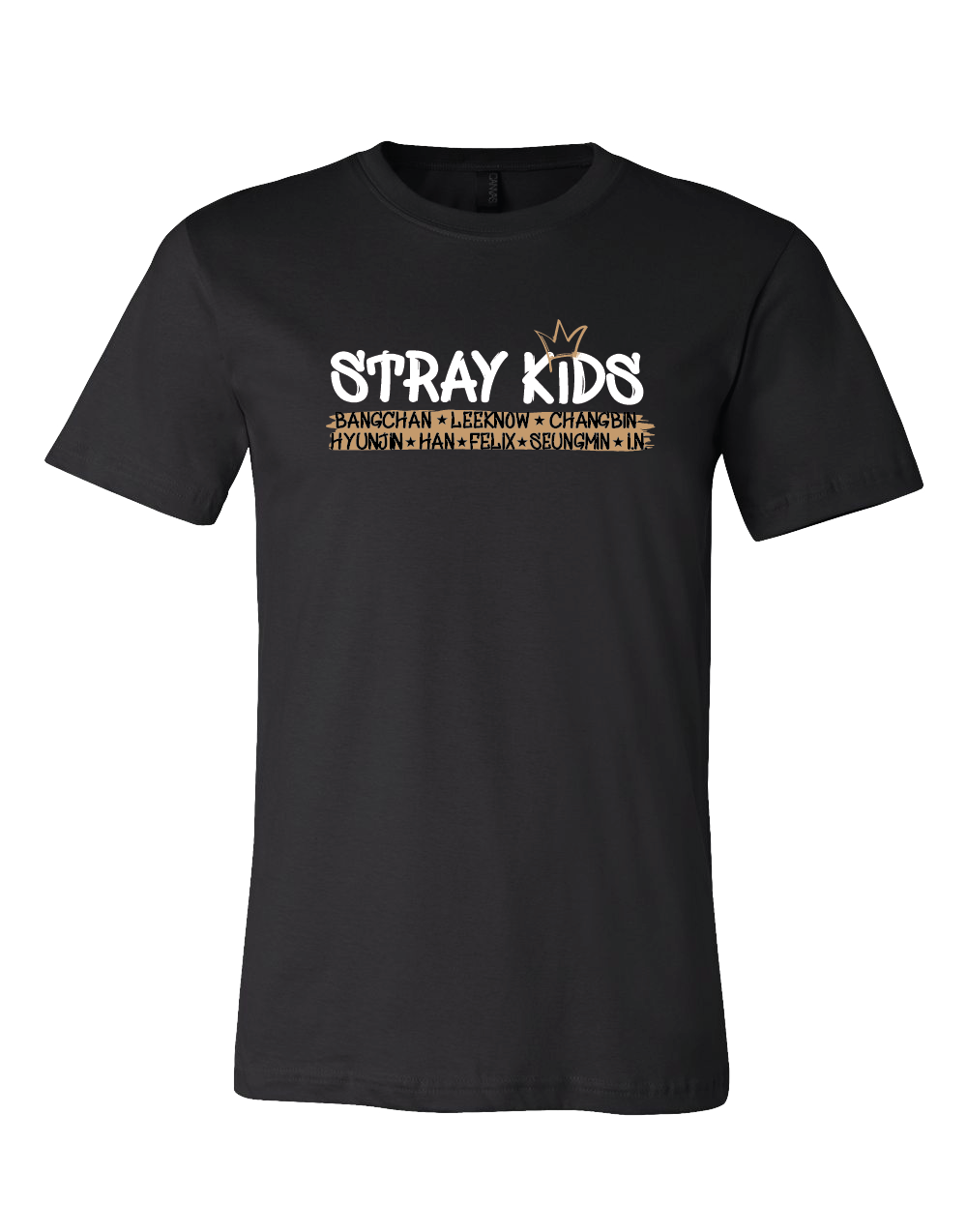 Stray Kids Names SKZ Black Tshirt
