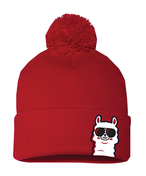 Red Jin BTS Alpaca Beanie Hat