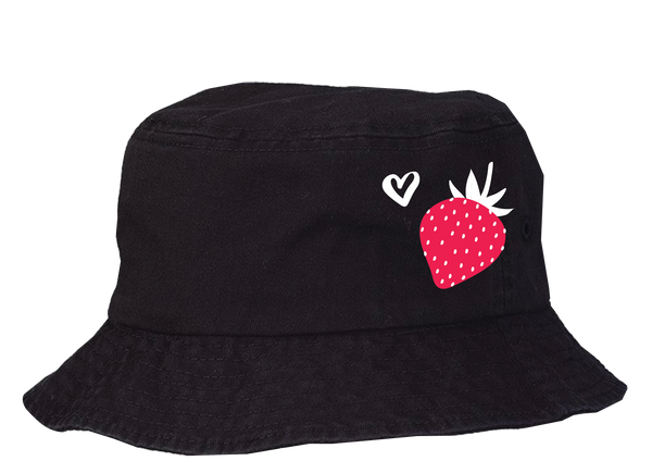Black Jhope BTS Strawberry Bucket Hat